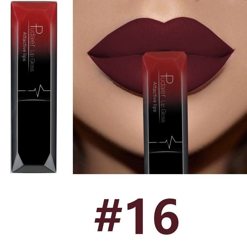 Matte Liquid Lip Gloss – Waterproof Long-Lasting 8ml, 21 Shades