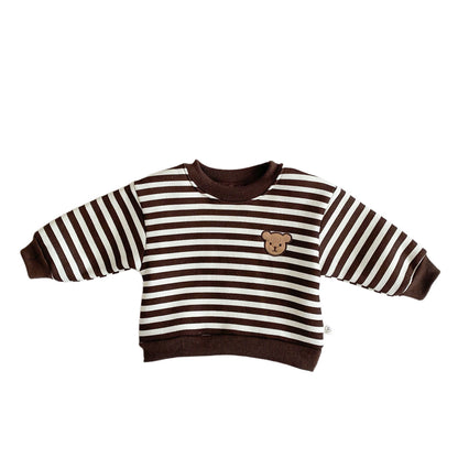Baby & Toddler Velvet Pullover Sweatshirt | Warm Round Neck Top