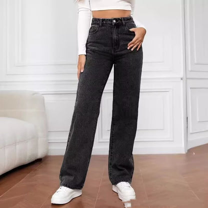 Women's High-Waist Straight-Leg Jeans | S to 3XL | 4 Colours