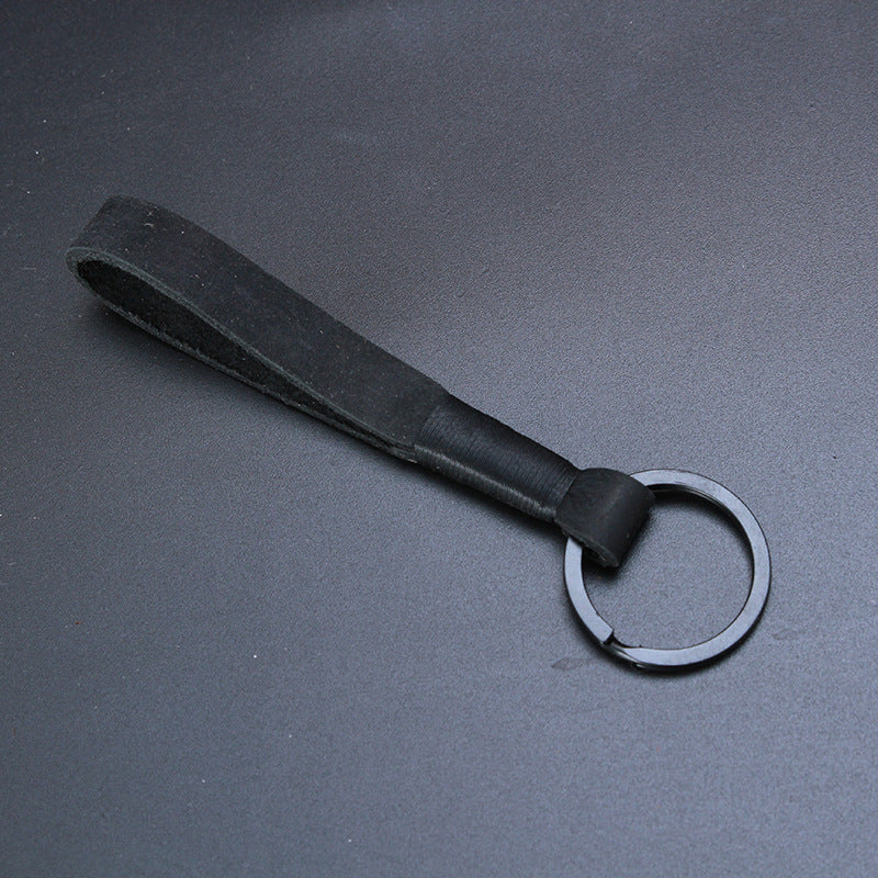 Genuine Cowhide Leather Keychain | Minimalist Skin-Grain Strap | 7 Colours