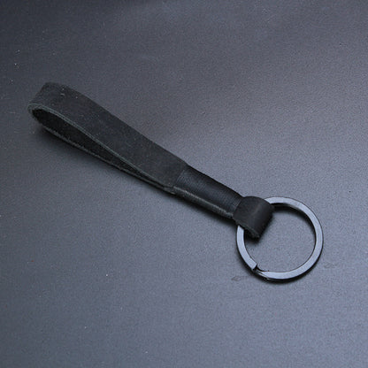 Genuine Cowhide Leather Keychain | Minimalist Skin-Grain Strap | 7 Colours
