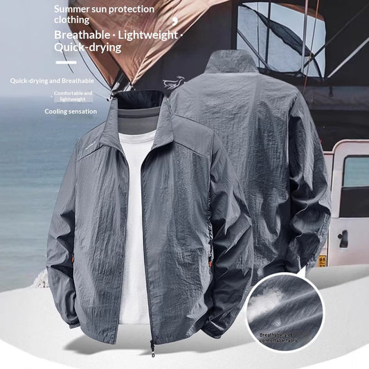 Men's Lightweight Sun-Protective Jacket | Thin Polyester Casual Coat – M to 5XL