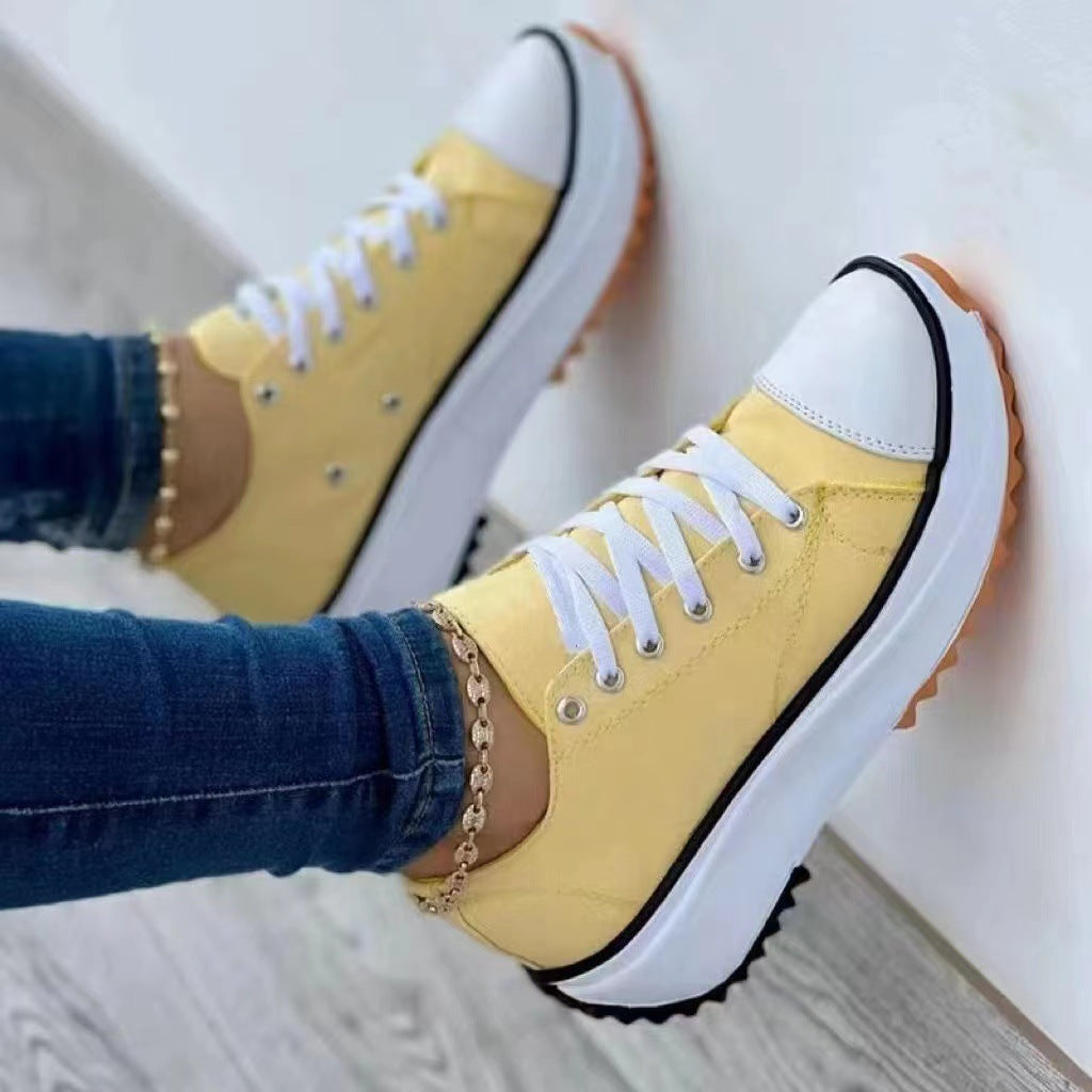 Women's Platform Mesh Casual Trainers | Round Toe Sport Shoes