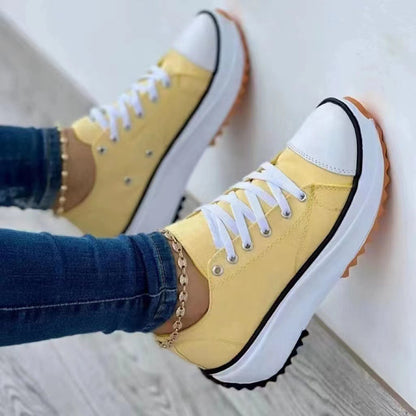 Women's Platform Mesh Casual Trainers | Round Toe Sport Shoes