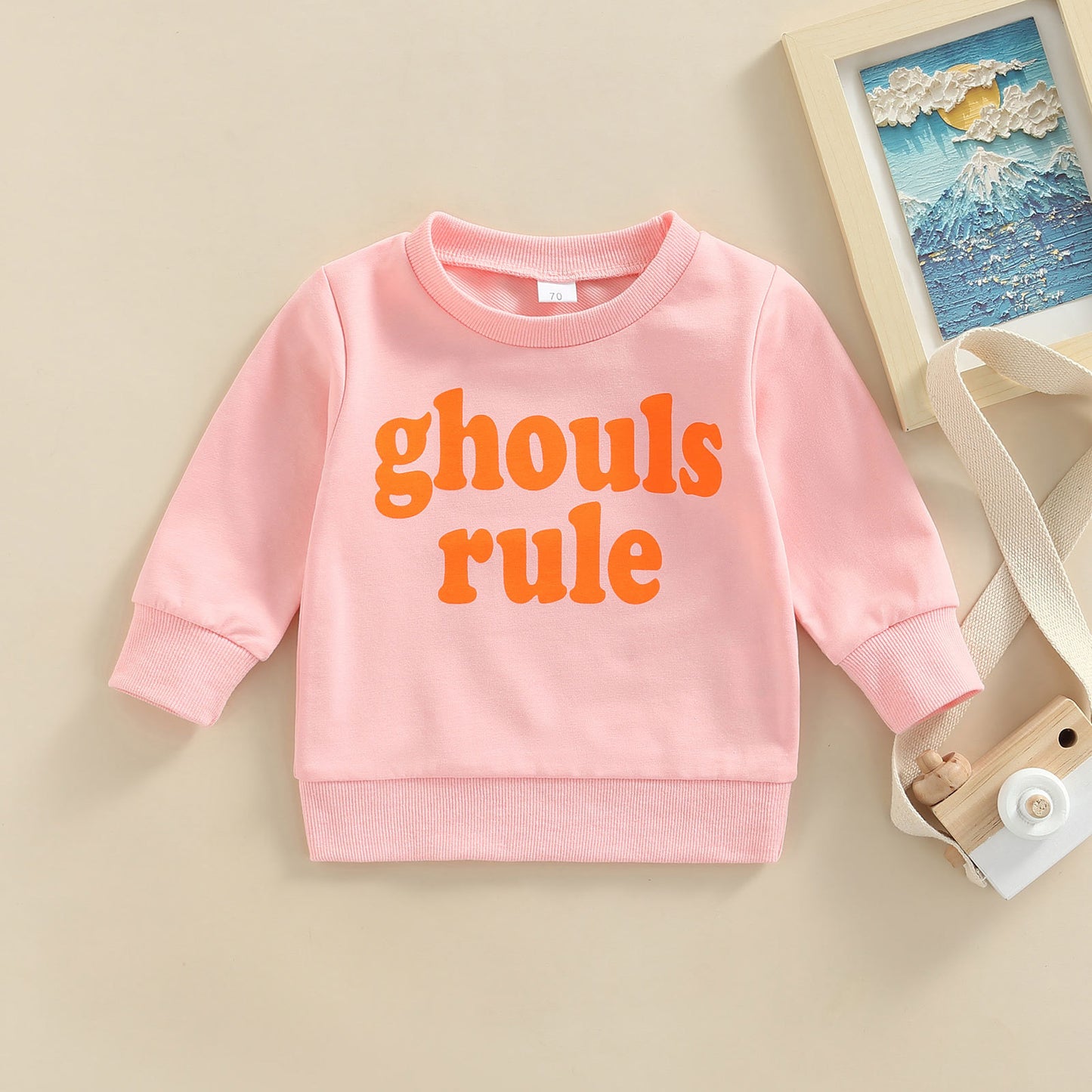 Children's Letter Print Cotton Pullover Sweater | Kids Casual Top