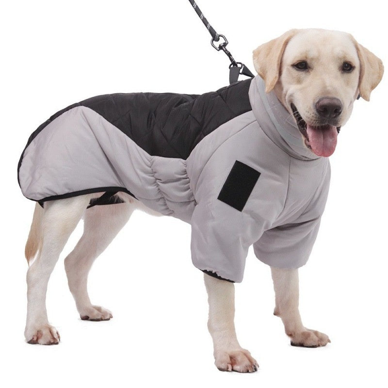 Winter Waterproof Dog Coat | Padded Fleece Jacket for Medium & Large Dogs