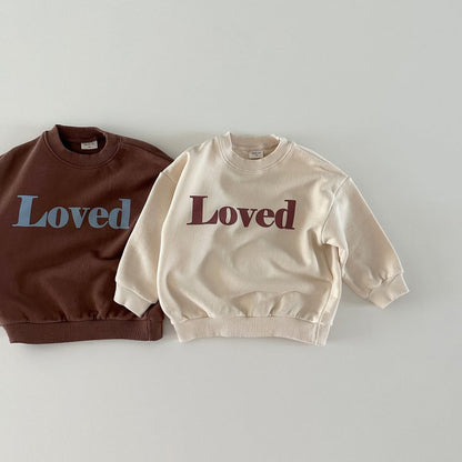 Children's Cotton Letter Sweatshirt | Crew Neck Kids Top