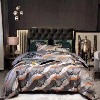 Jacquard & Satin Cotton Bedding Set 4 Piece | 15 Patterns 2 Sizes