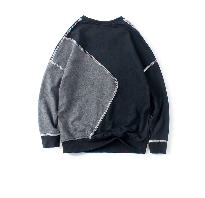 Children's Contrast Stitch Knit Sweater | Boys Round Neck Pullover Jumper