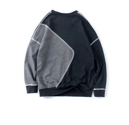 Children's Contrast Stitch Knit Sweater | Boys Round Neck Pullover Jumper
