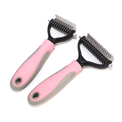 Pet Grooming Brush | Button Hair Removal | Non-Slip | Cats & Dogs
