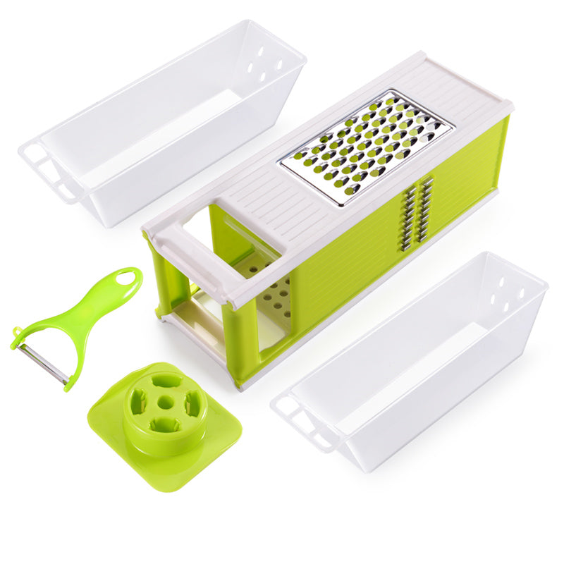 4-in-1 Mandoline Vegetable Shredder with Drain Box | Kitchen Prep Tool