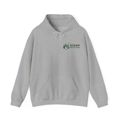 Scrap Metal Man Logo Hoodie – Industrial Style Unisex Sweatshirt