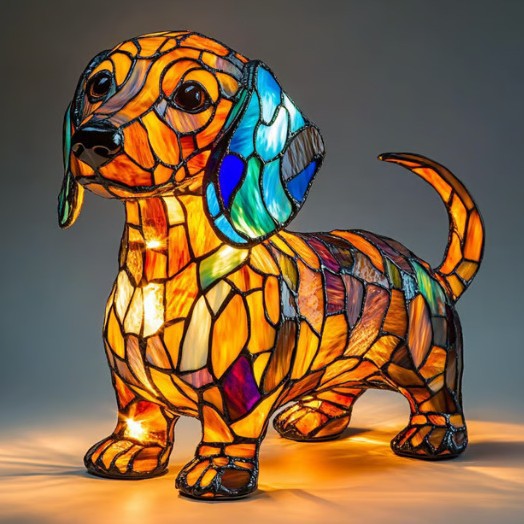 Animal LED Night Light Statue 17cm | Corgi, Dragon & Rabbit
