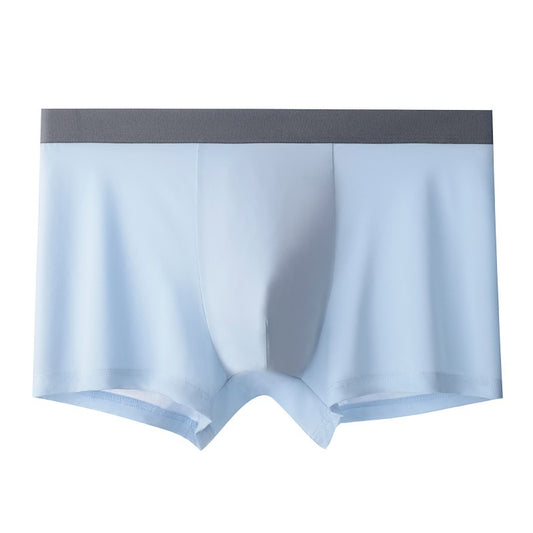 Men's Ice Silk Boxer Briefs – Breathable Mid-Waist Underwear