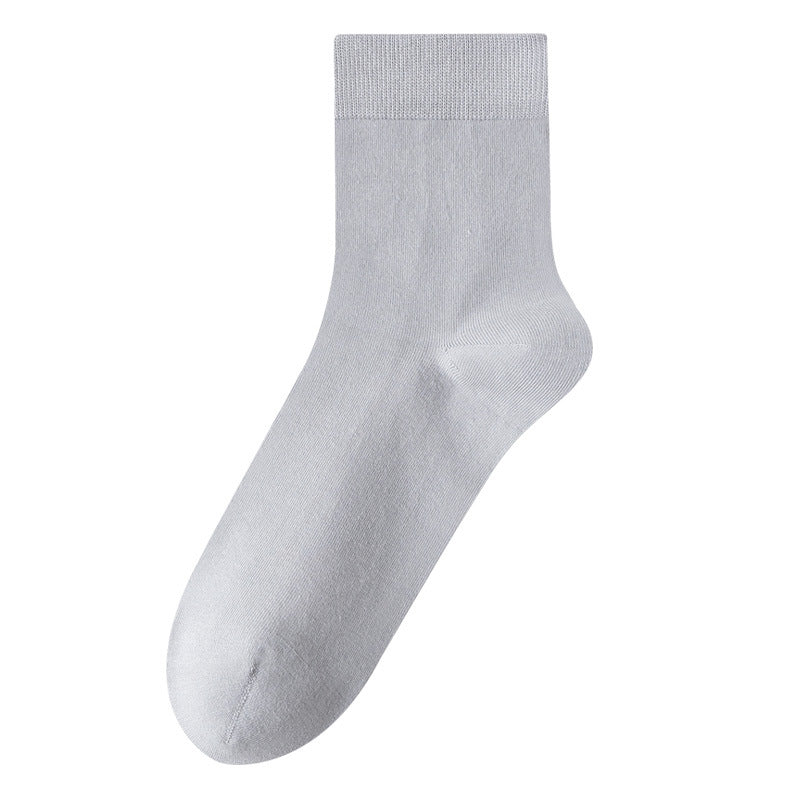 Men's 100% Cotton Mid-Calf Socks – Non-Slip Antibacterial Odour-Resistant 27 Colours