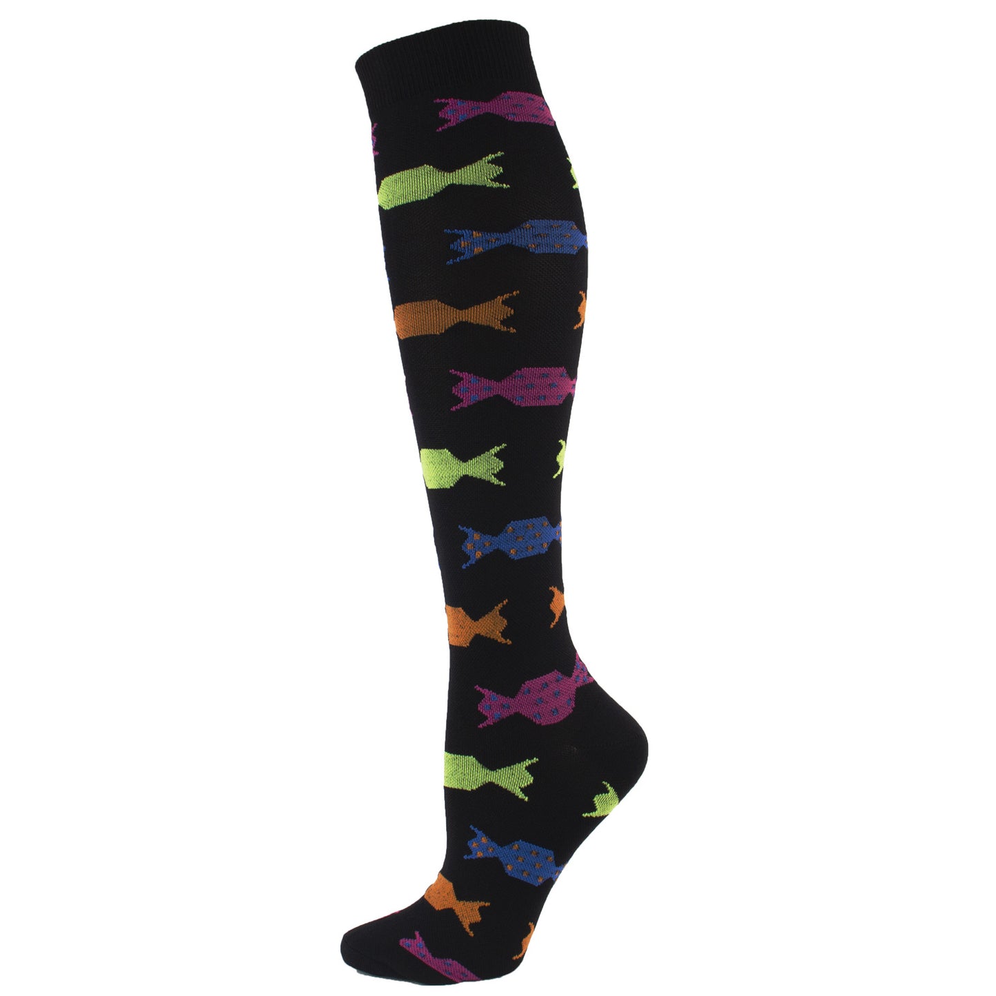 Nylon Novelty Pattern Calf Compression Socks 12 Designs S/M L/XL