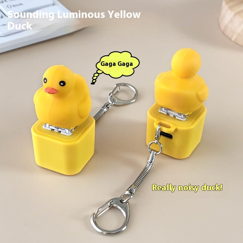 Children's Sound-Emitting Duck Decompression Button Toy