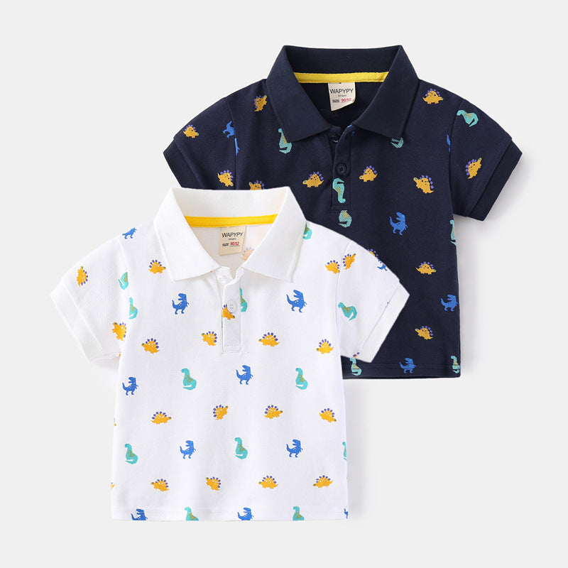 Boys' Short Sleeve Lapel Shirt | 100% Cotton, Smart Casual