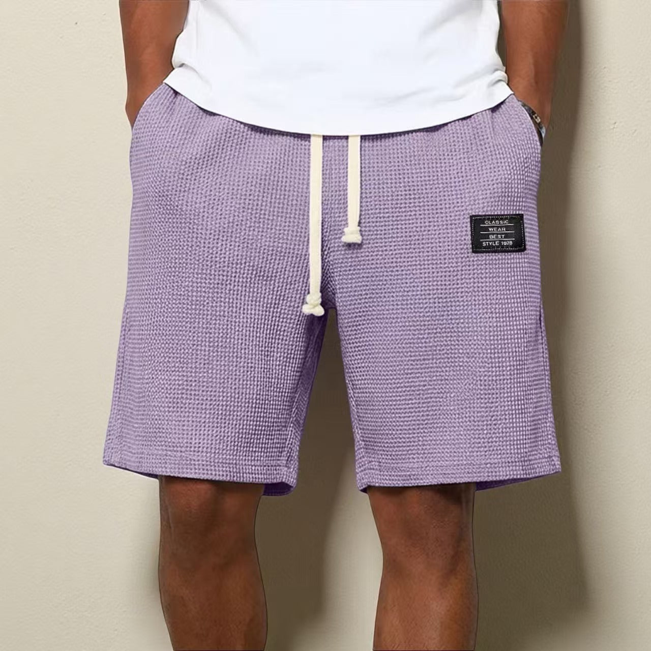 Men's Polyester Casual Sports Shorts | Relaxed Fit Solid Colour S-5XL