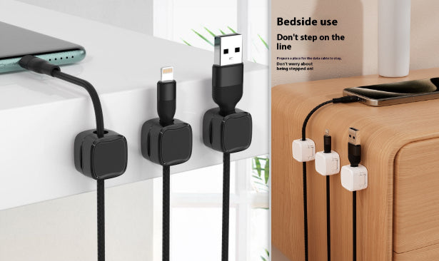 Magnetic Under-Desk Cable Management Clips