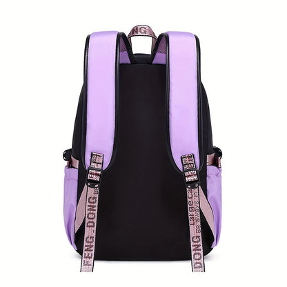 Girls' Cute Bow Backpack – Sweet Solid Colour School & Everyday Bag