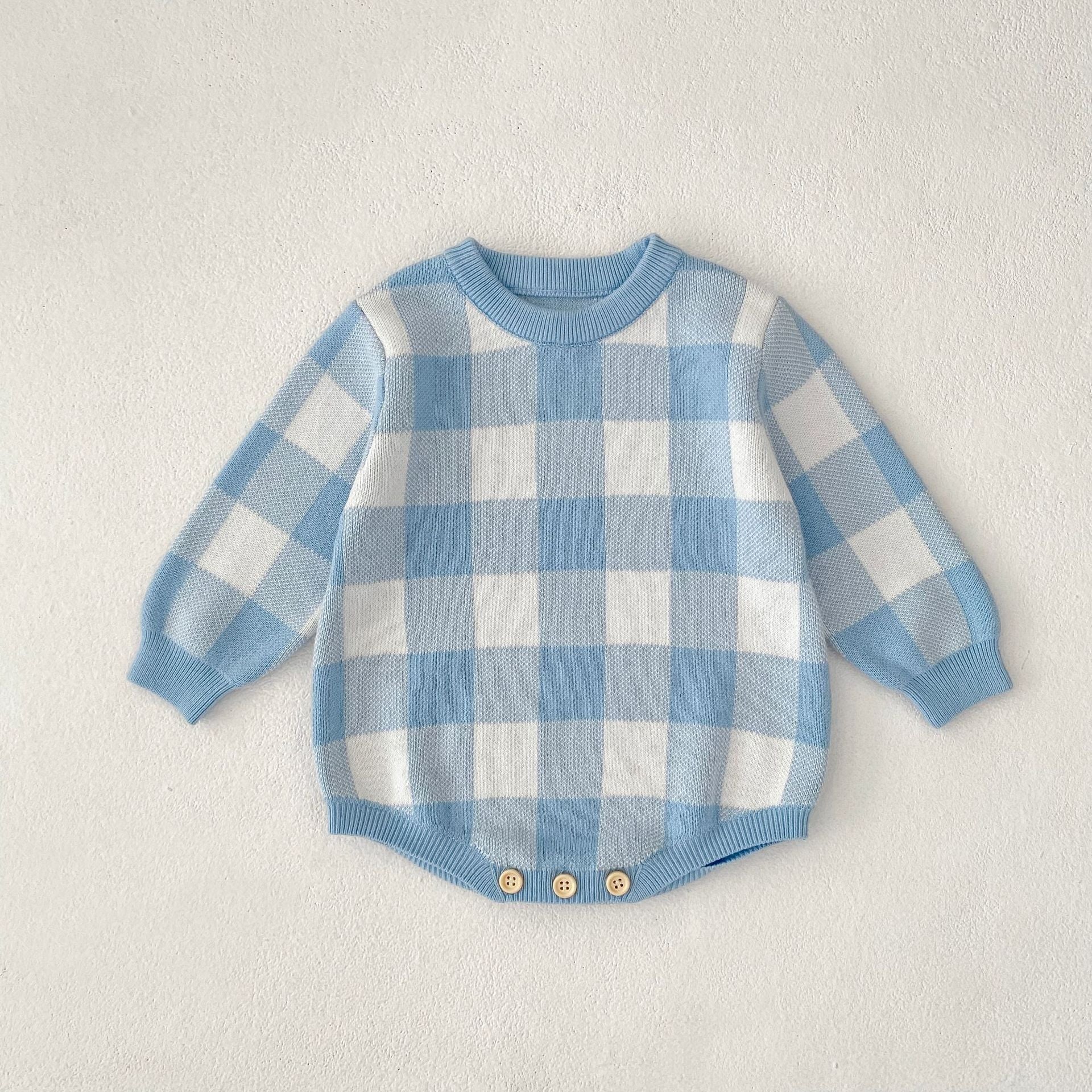 Baby Boys Cotton Knit Crew Neck Pullover | Soft Knitwear