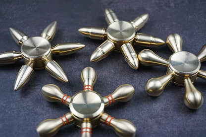 Pure Copper 6-Arm Gyro Spinning Top Fidget Toy | Premium EDC Desk Toy