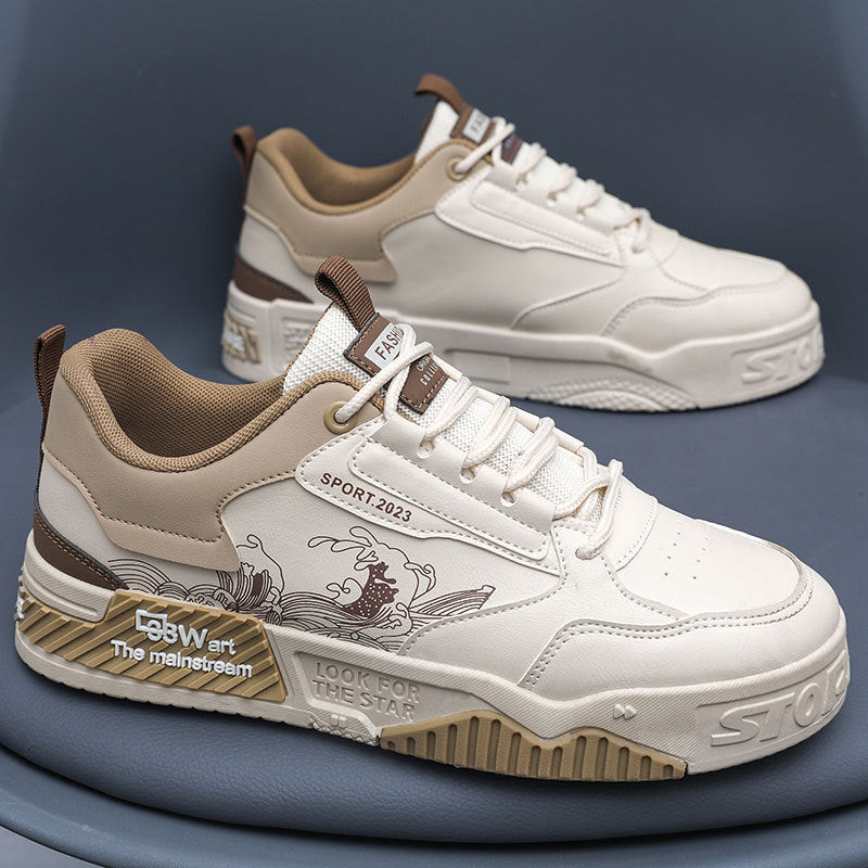Men's Synthetic Leather Mid-Cut Chunky Sole Trainers | EU 39-44