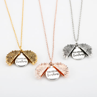Sunflower Pendant Necklace | Gold, Silver & Rose Gold