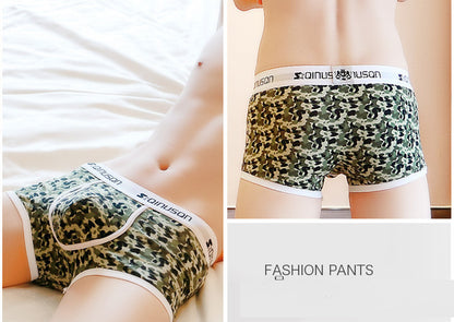 Men's Printed Cotton Boxer Shorts | Camouflage & Oil Painting Print