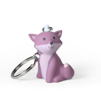 3D Cartoon Fox Keychain | Purple, Blue & Grey