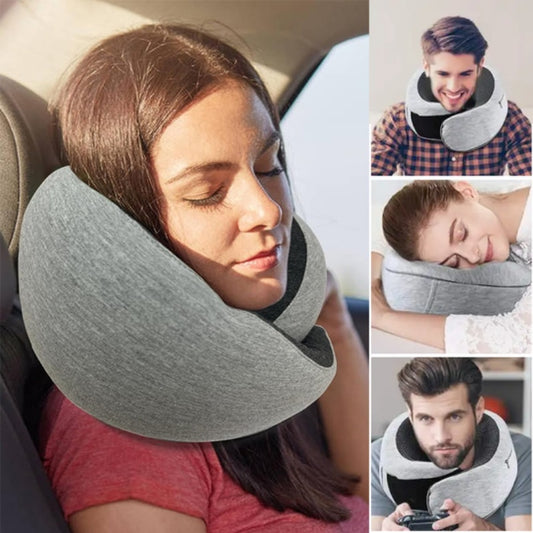 Memory Foam Travel Neck Pillow — U-Shaped Neck Support for Flights, Commuting & Long Journeys
