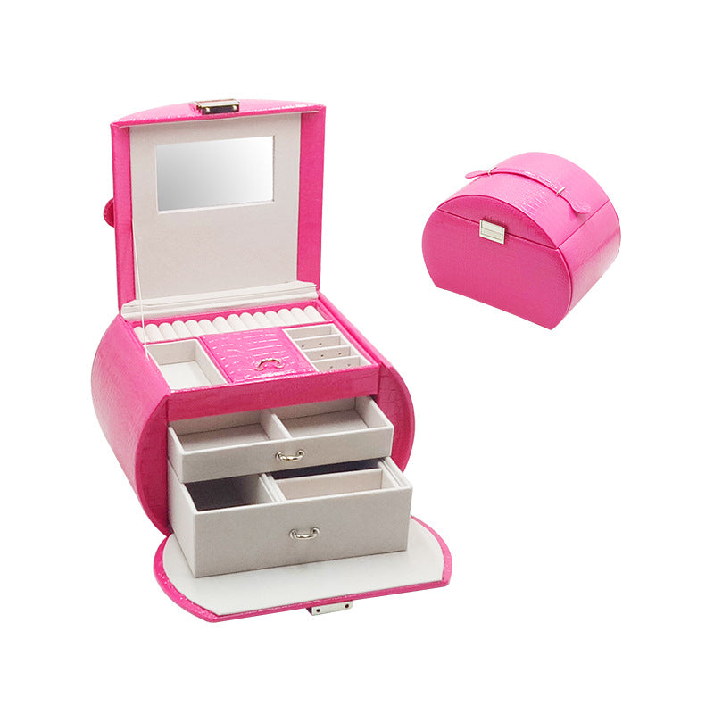 Luxury Leather Jewellery Box – Hard Case Organiser, 7 Colours
