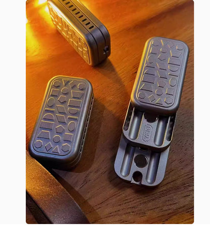 Hertz Titanium Alloy Magnetic Push Card EDC Toy