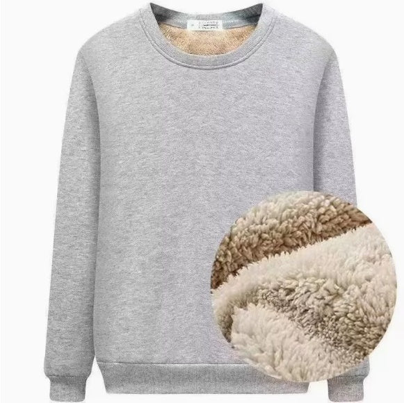 Men's Loose Fit Fleece Crew-Neck Sweatshirt M-5XL