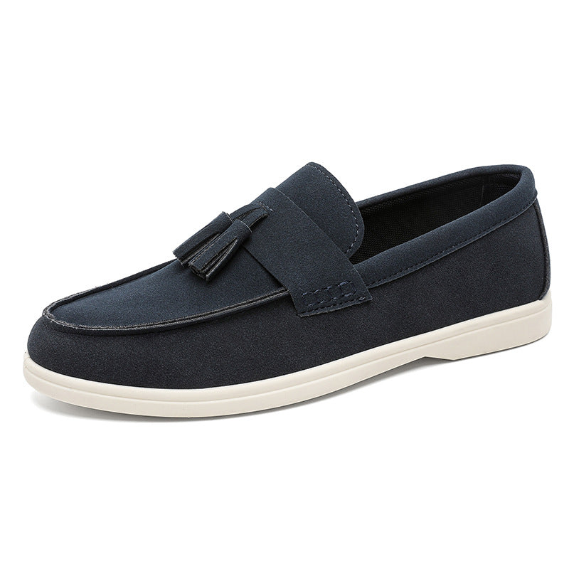 Men's Suede Tassel Brogue Slip-On Loafers | EU 39-45
