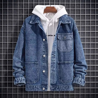 Men's Hooded Denim Jacket | Minimalist Workwear Coat – JParker Collections