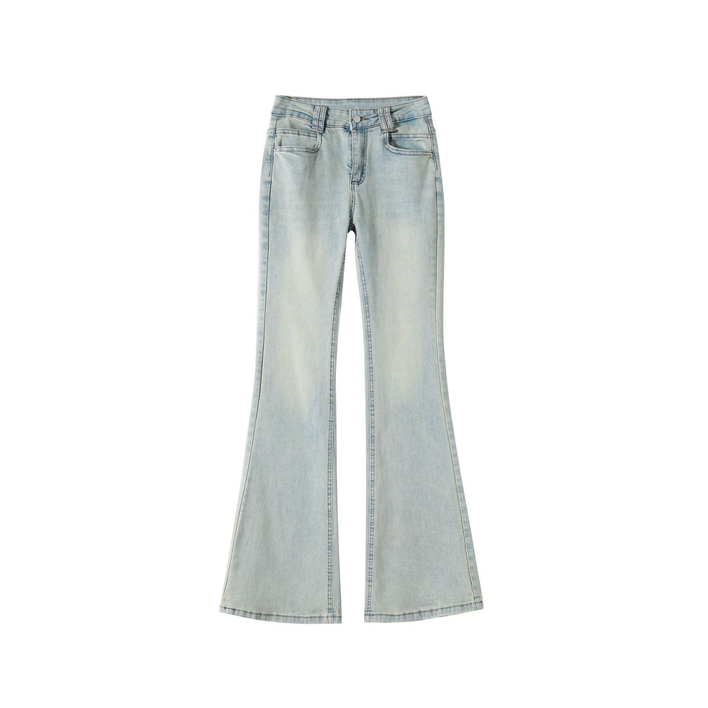 Women's High-Waist Flared Jeans - Light Blue, XS-2XL
