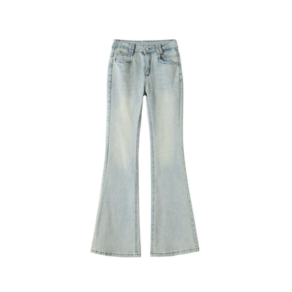 Women's High-Waist Flared Jeans - Light Blue, XS-2XL