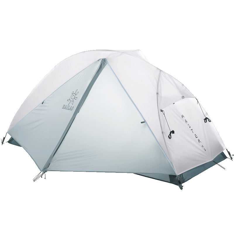 Premium Solo Double-Layer Camping Tent – Aluminium Alloy 3,000mm Waterproof White