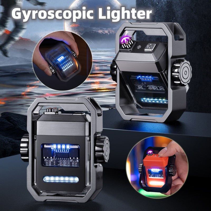 Double Arc Electric Lighter with Gyroscope Fidget