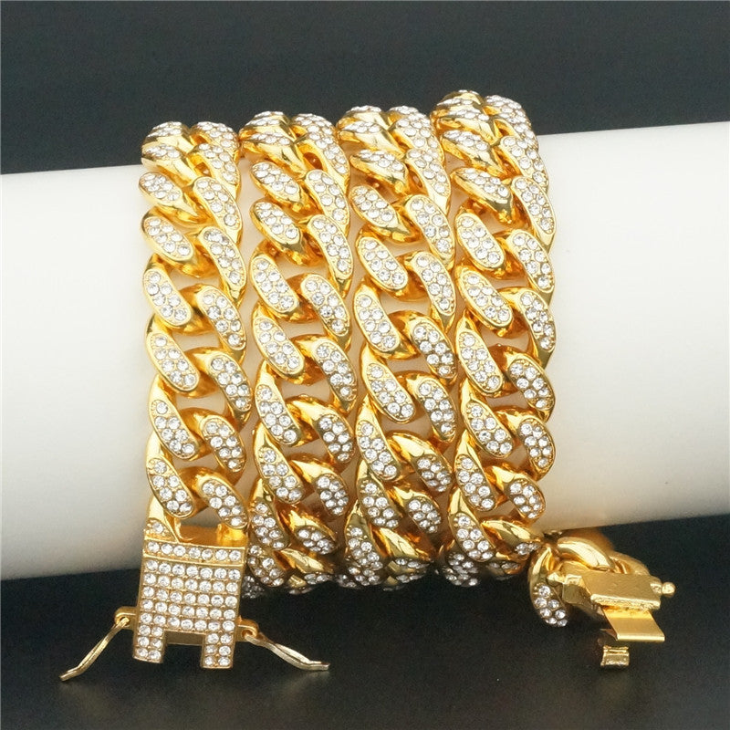 Hip Hop Alloy Chain Dog Collar | Rose Gold, Silver & Gold