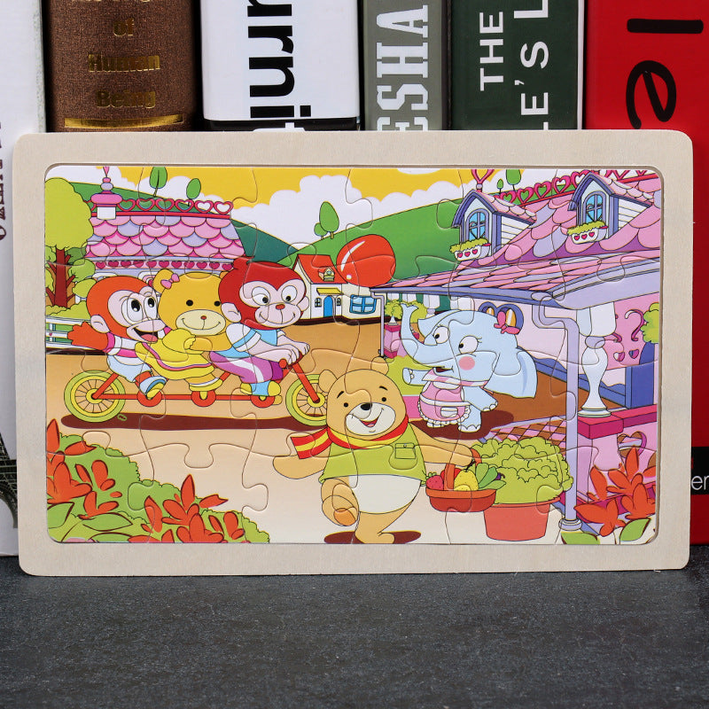 Children's Wooden Jigsaw Puzzle 21 Designs Ages 3+ - JParker Collections