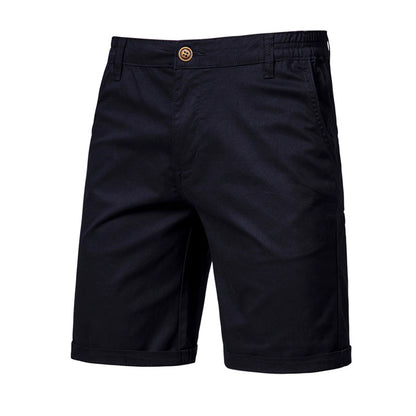 Men's Cotton Slim-Fit Cropped Trousers | Straight Leg Waist 30-38"