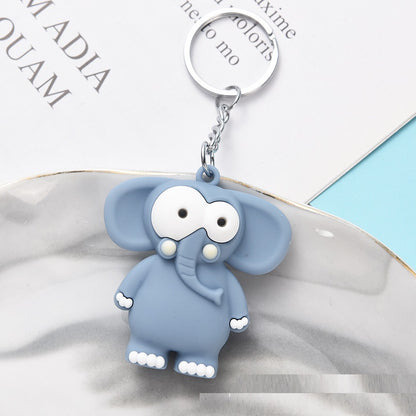 Big Eye Animal Keychain | Cute Soft PVC Charm | 8 Designs