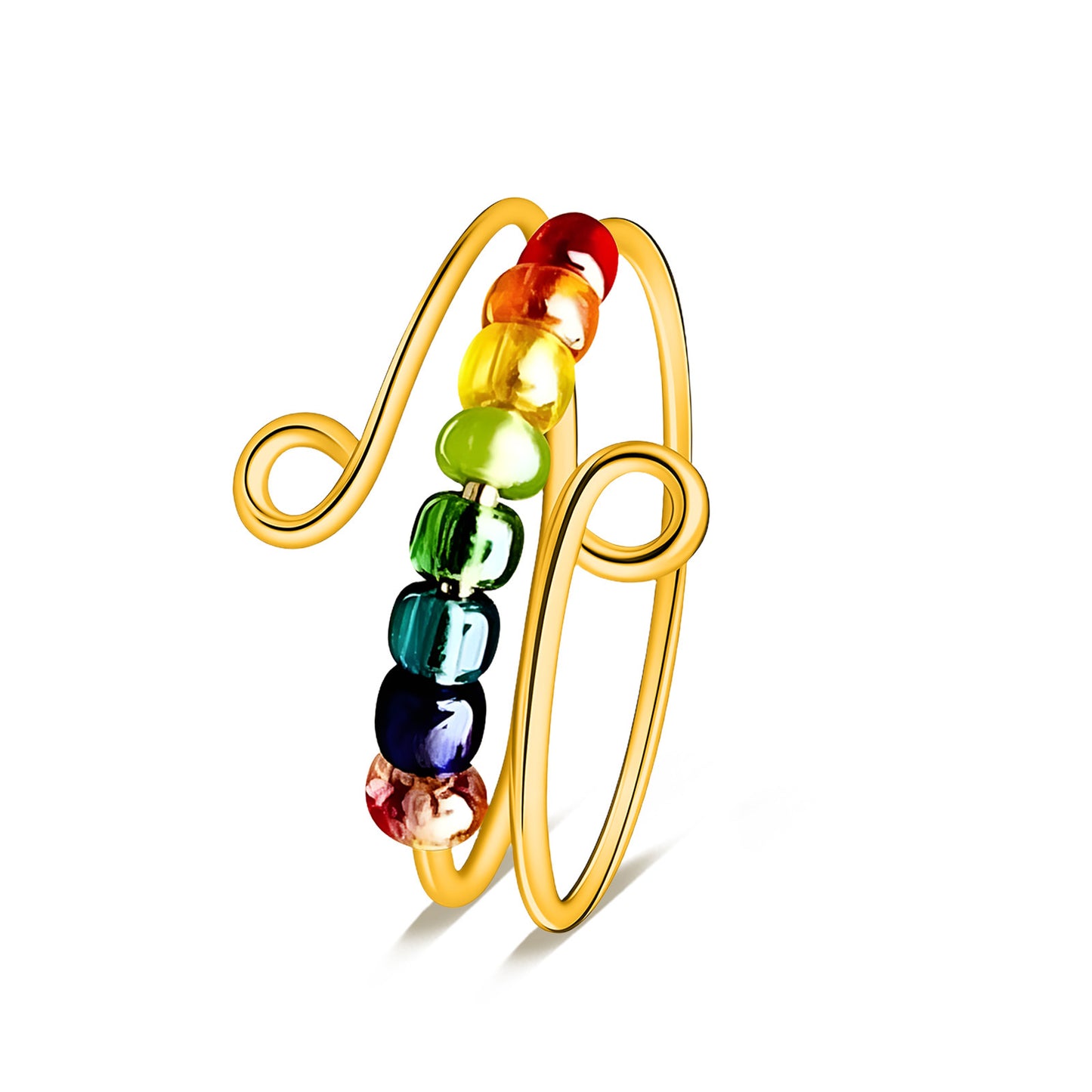 Diamond-Encrusted Stainless Steel Ring | Real Gold Plated Unisex Ring