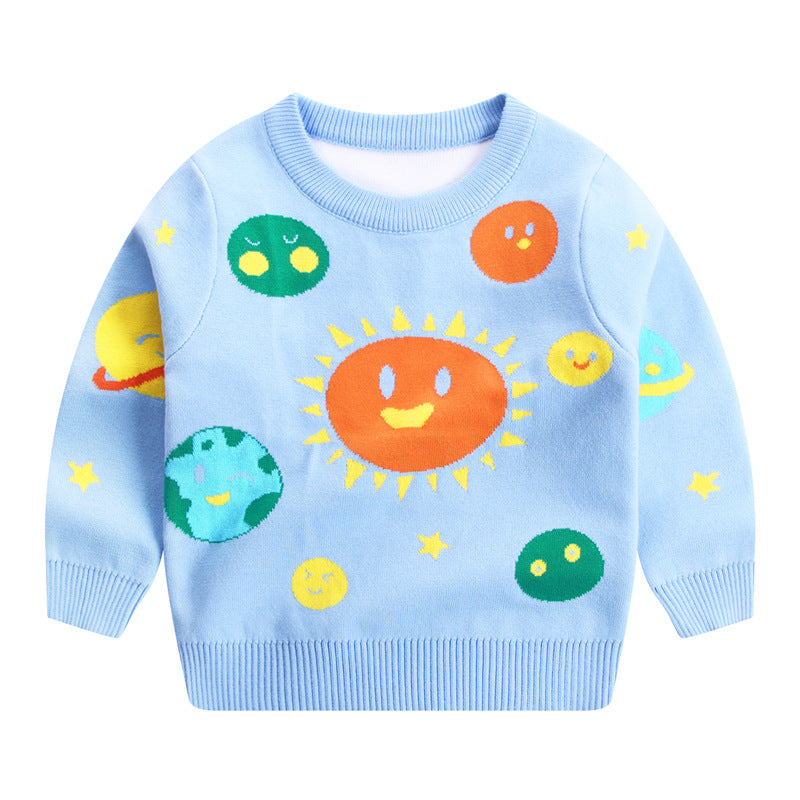 Boys' Cotton Cartoon Sweatshirt | Long Sleeve Kids Top