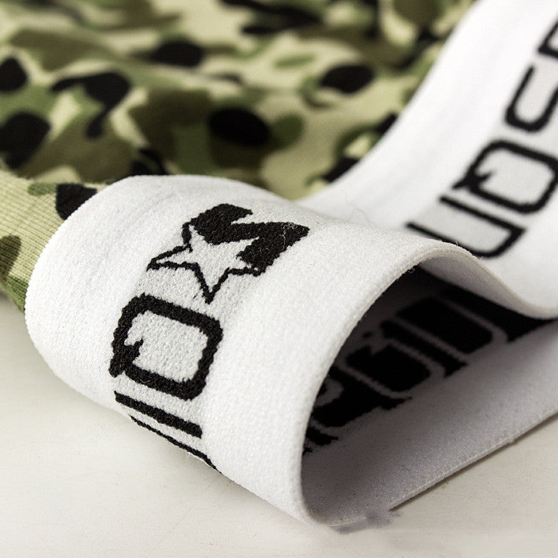 Men's Printed Cotton Boxer Shorts | Camouflage & Oil Painting Print