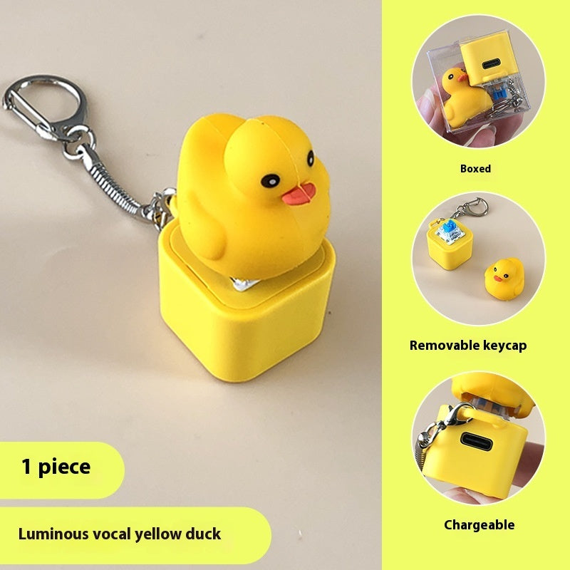 Children's Sound-Emitting Duck Decompression Button Toy